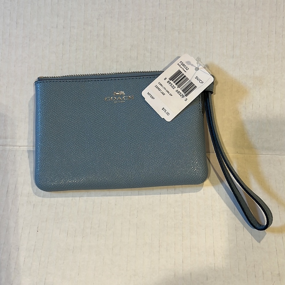 Coach Wristlet 6 inches X 4 inches Blue